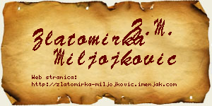 Zlatomirka Miljojković vizit kartica